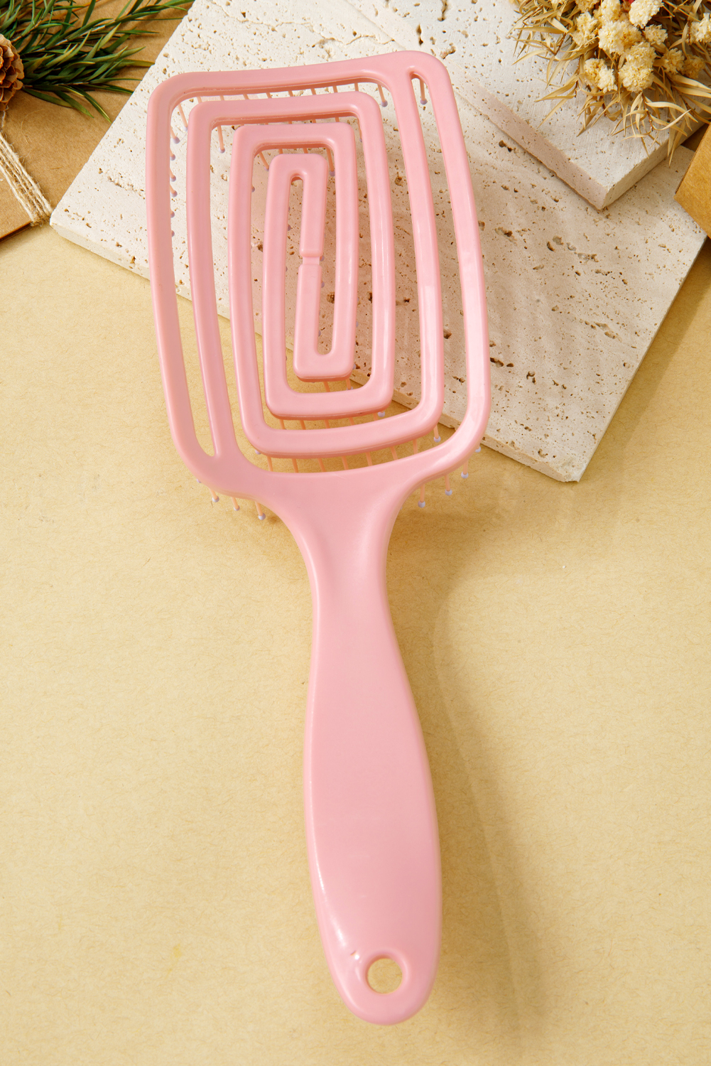Gossamer Pink ABS Fluffy Hair Volume Comb