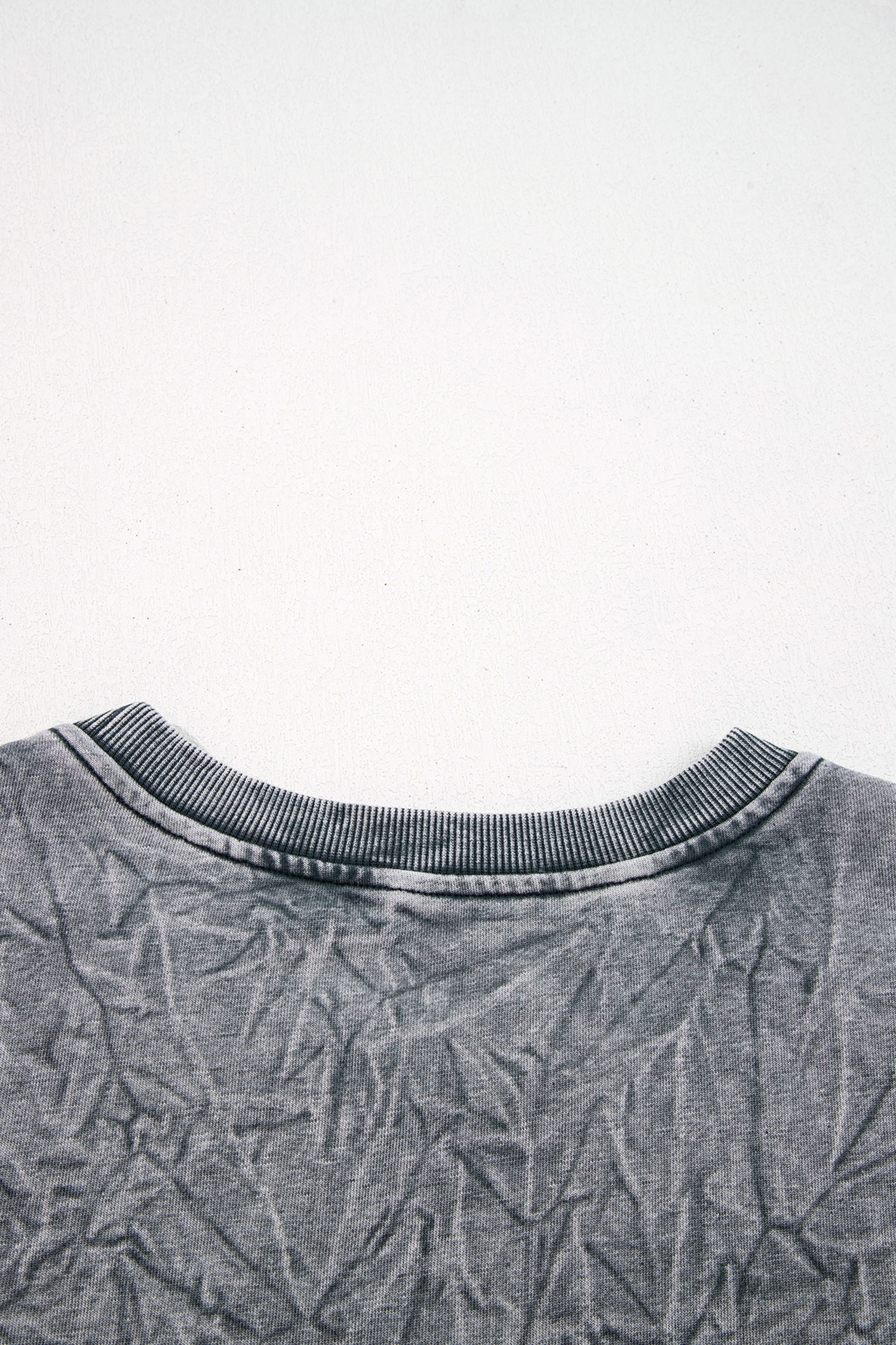 DUNE saved by grace Letter Embroidery Mineral Wash Loose Sweatshirt