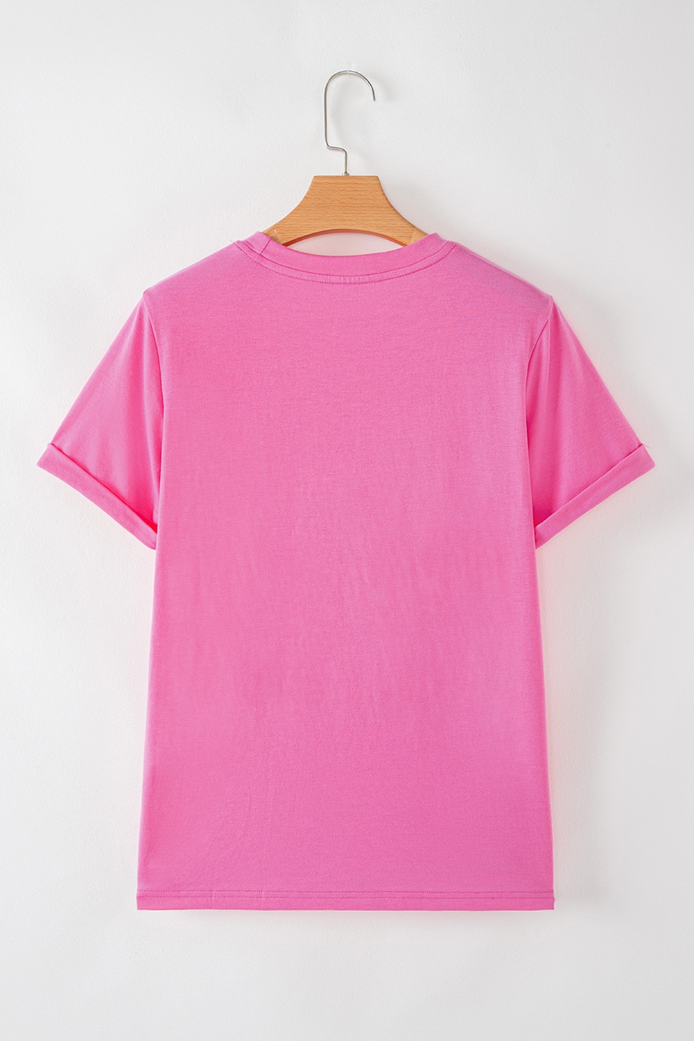 Sachet Pink Checkered Heart Pattern mama Bow Graphic Tee