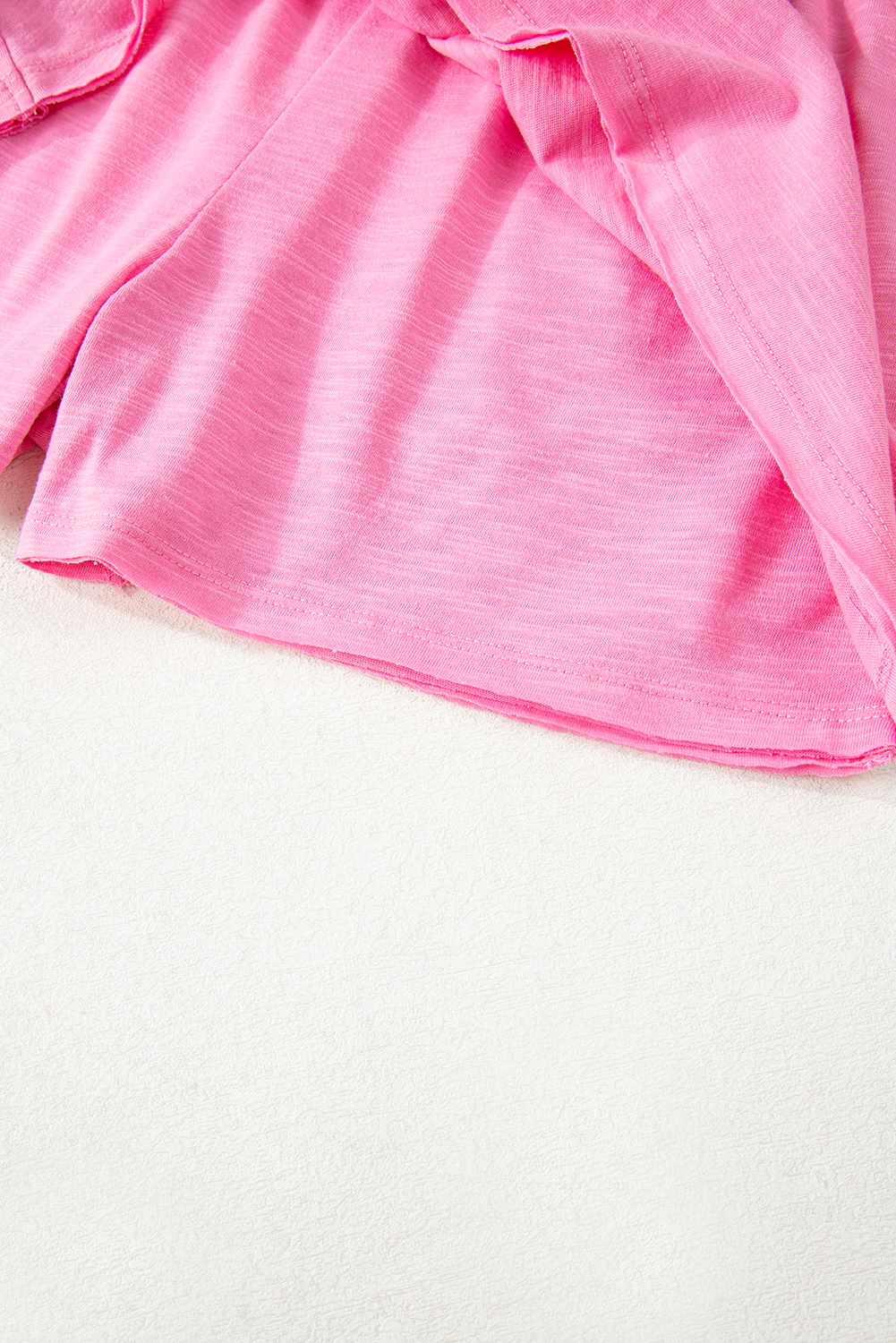 Sachet Pink Loose Fit Half Sleeve T Shirt and High Waist Skirt Set
