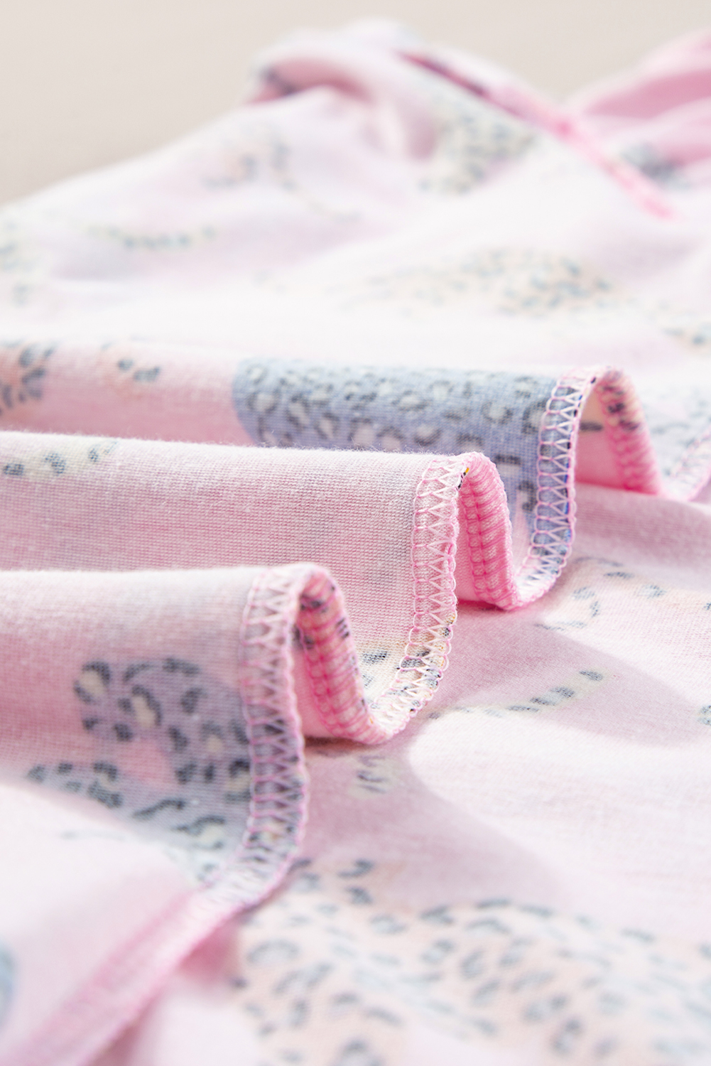 Pink Cheetah Print Shirt and Pants Pajama Set