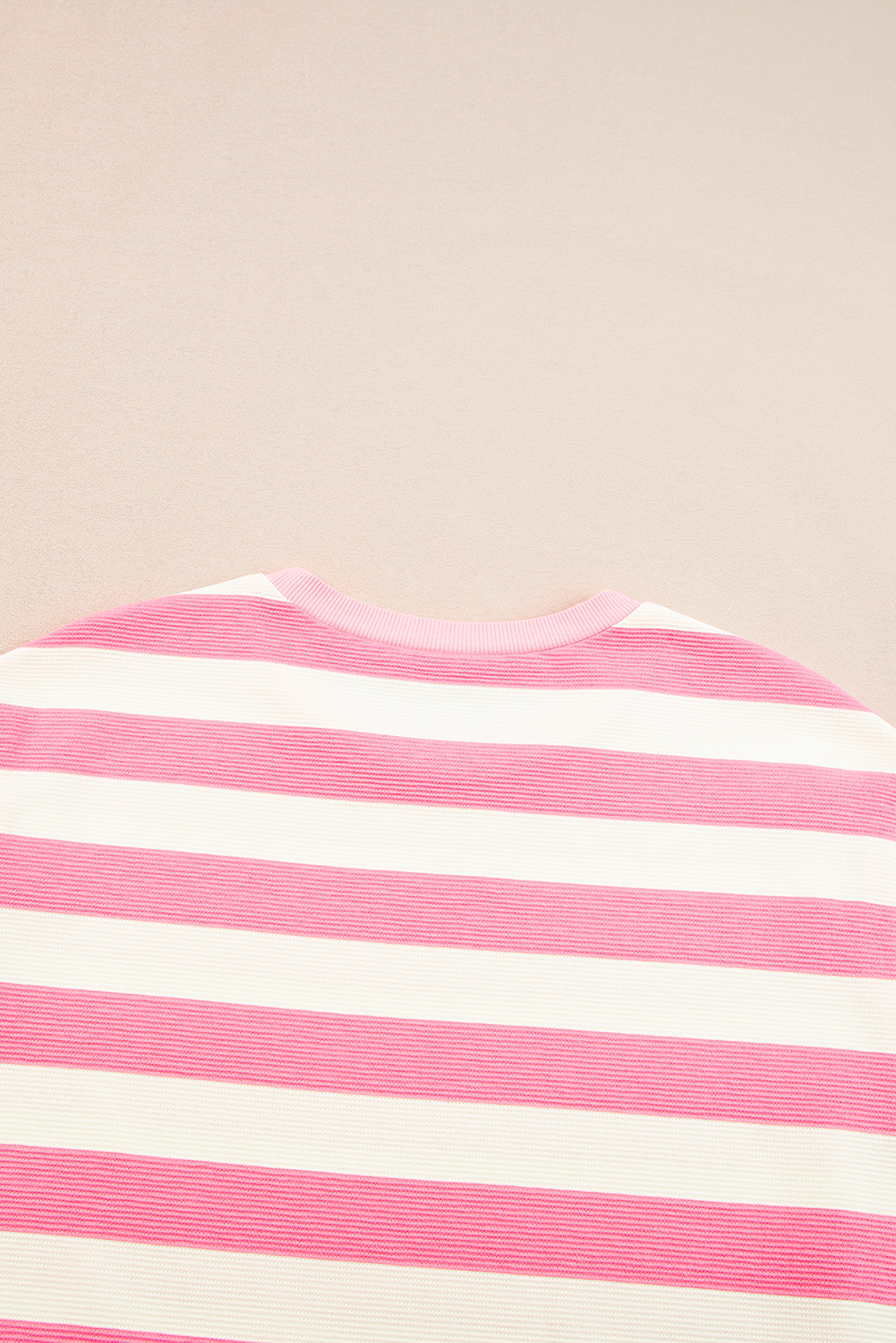 Pink Stripe Cap Sleeve Shift T Shirt Dress