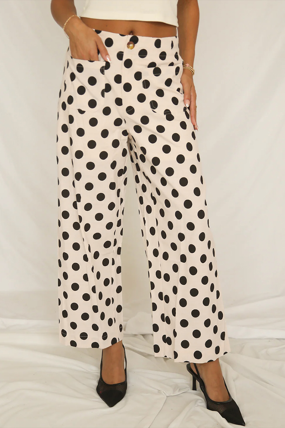 Dusk Blue Loose Straight Leg Cropped High Waist Jeans