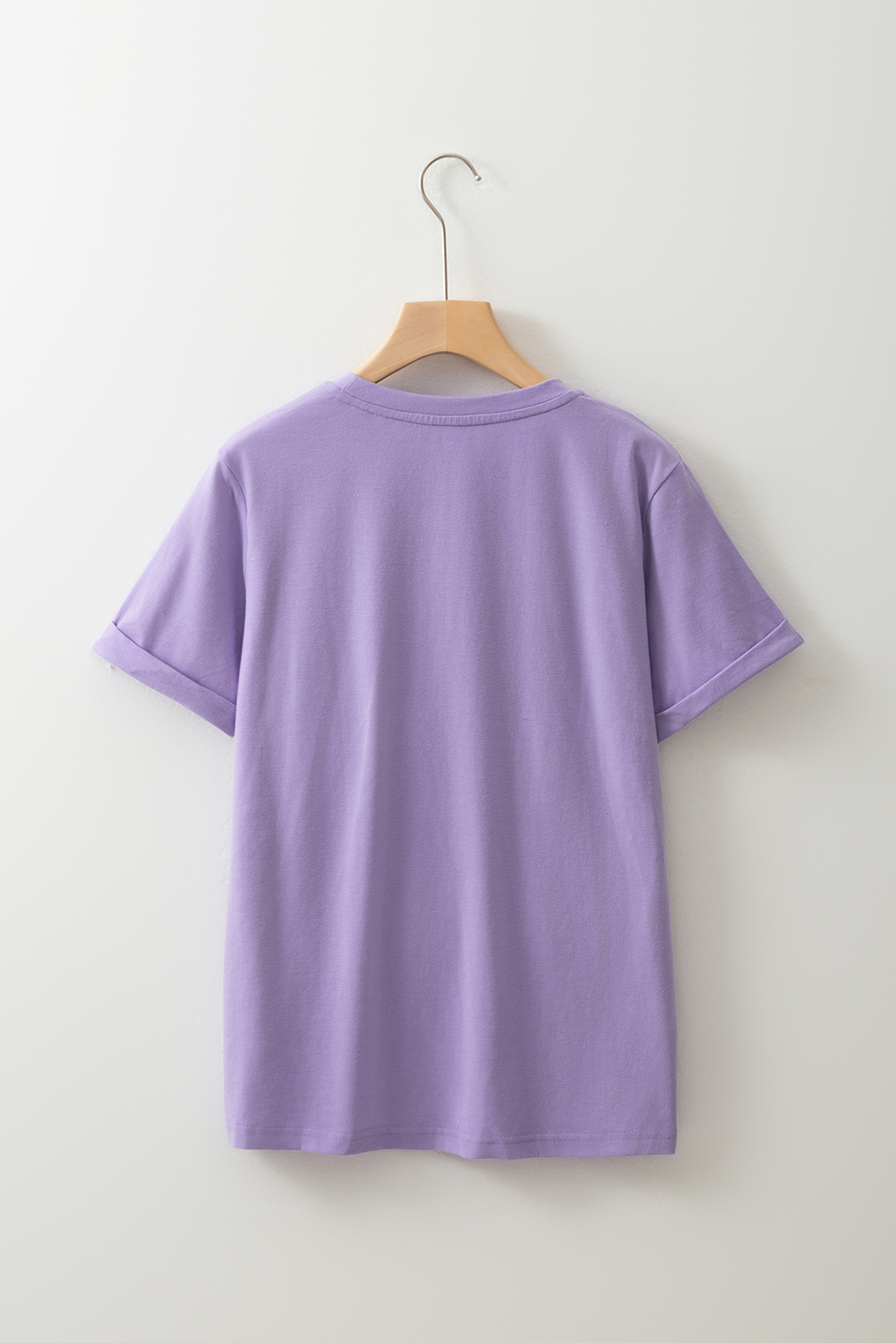 Khaki Casual Plain Crew Neck Tee