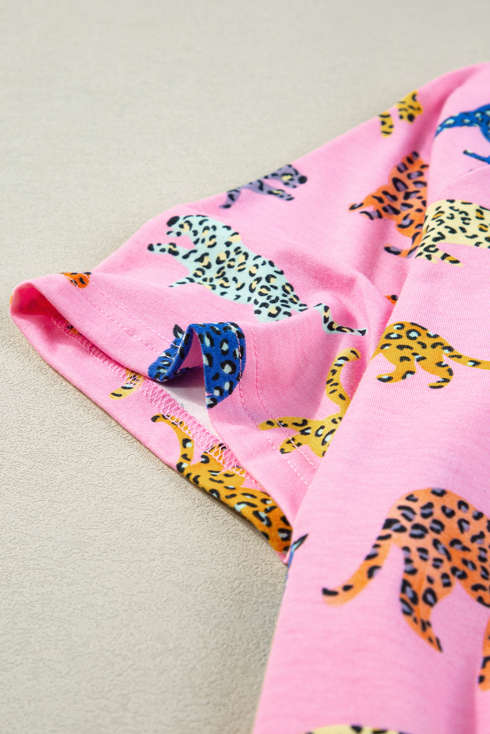 Pink Cheetah Print Shirt and Pants Pajama Set