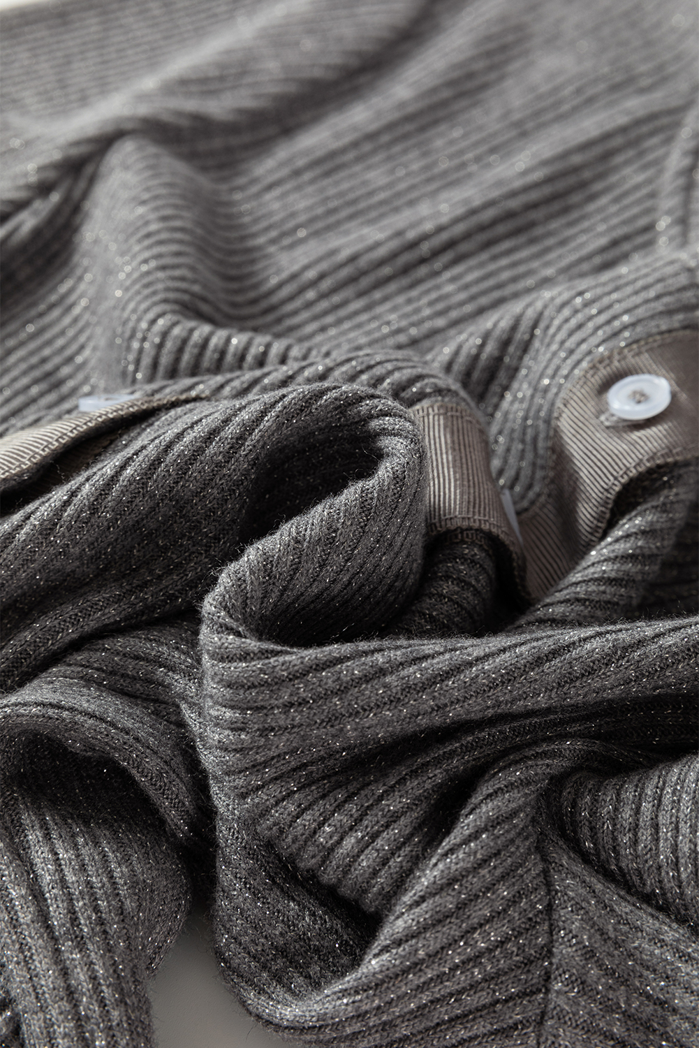 Sleet Ribbed Knit Button Down Slim Cardigan