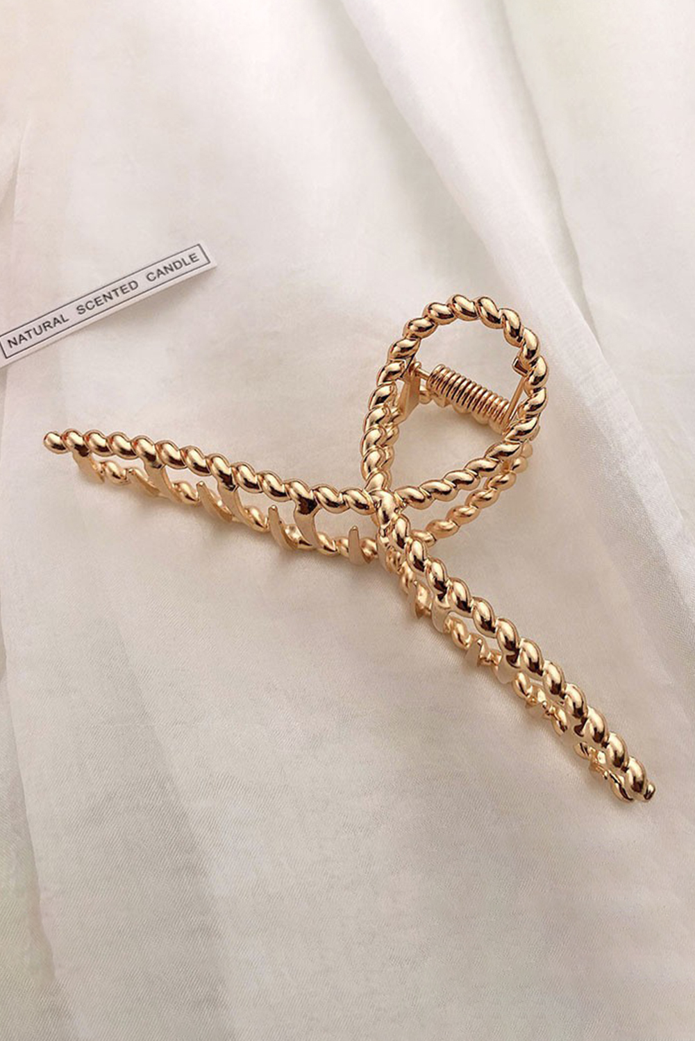 Black Wave Shape Resin Large Hair Claw Clip