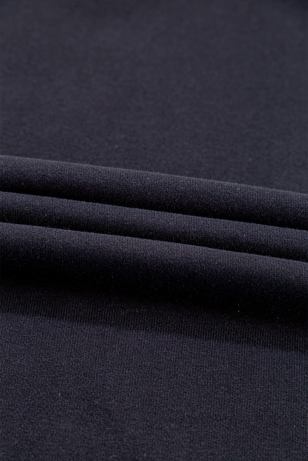 Navy Blue Plain Drop Shoulder Crewneck Pullover Sweatshirt