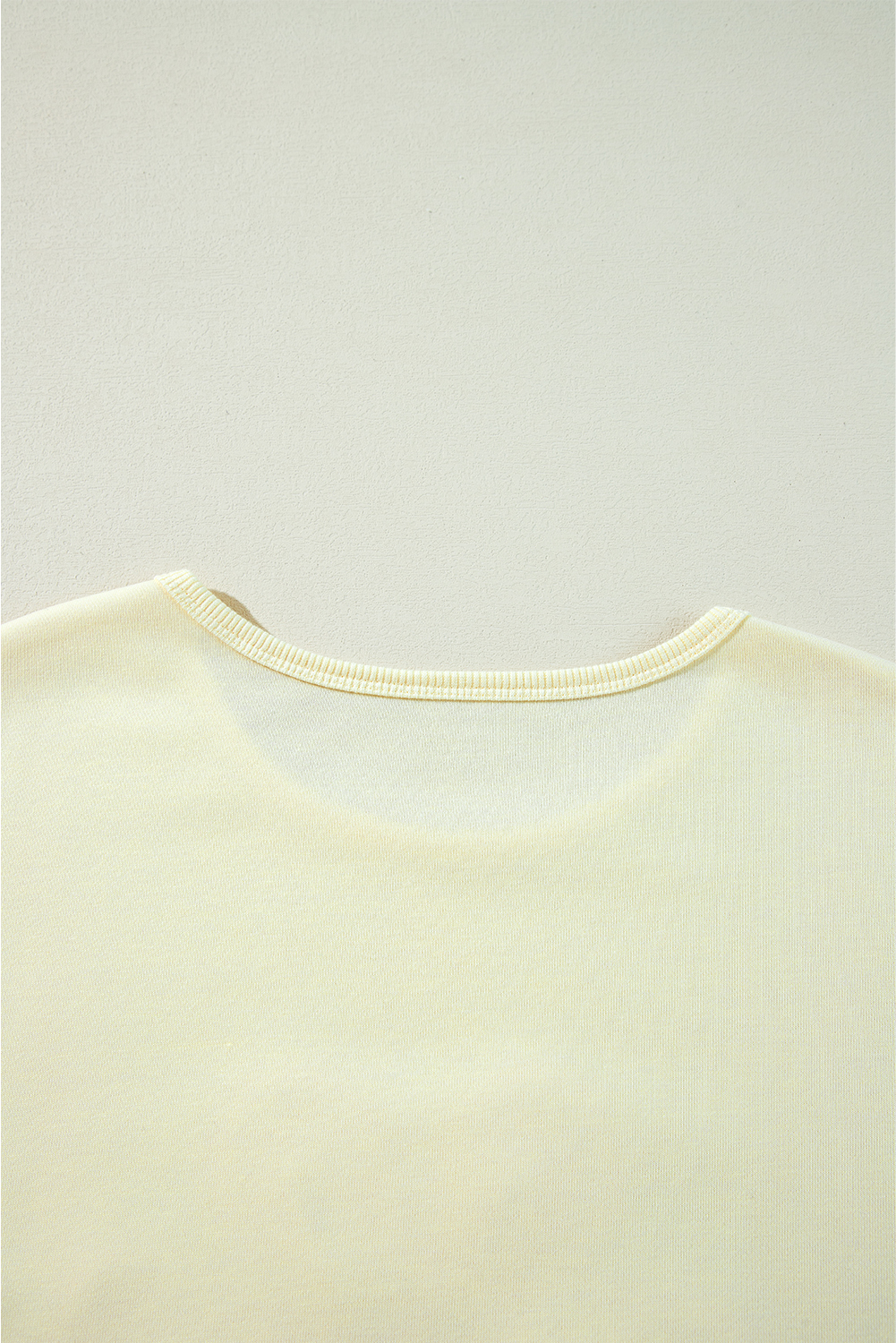 Beige Tinsel Flower Dropped Puff Sleeve Sweatshirt