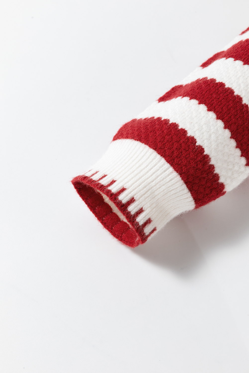 Red Stripe Chic Golden Button Cardigan Sweater