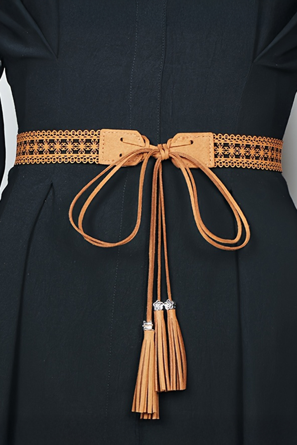 Thai Curry Boho Tassel Crochet Self-tie Waist Belt
