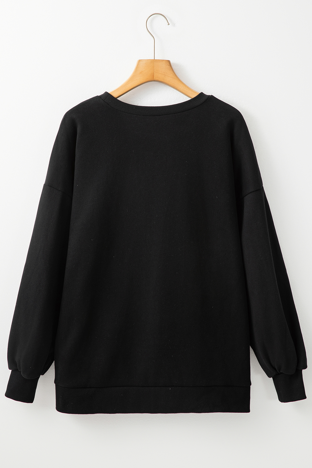 Grass Green Solid Fleece Lined Drop Shoulder High Low Sweatshirt