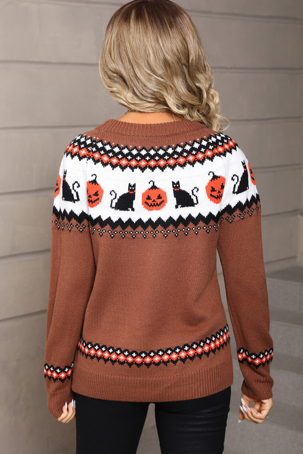 Coffee Pumpkin Jack-o-lantern Halloween Sweater