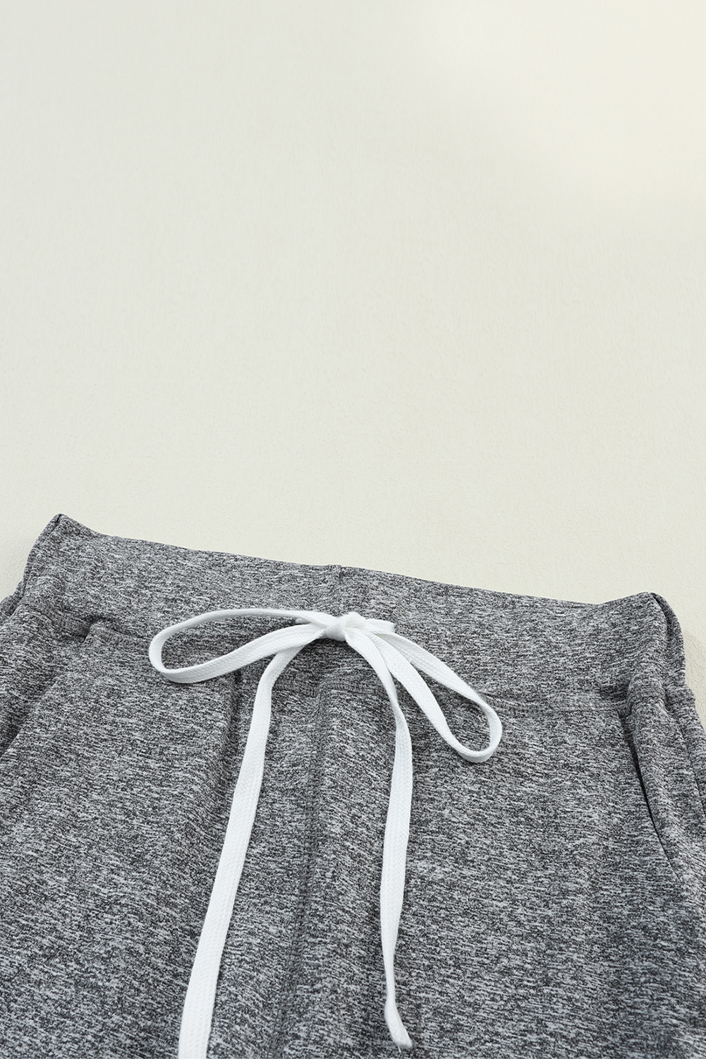 Black Drawstring Elastic Waistband Pocketed Joggers