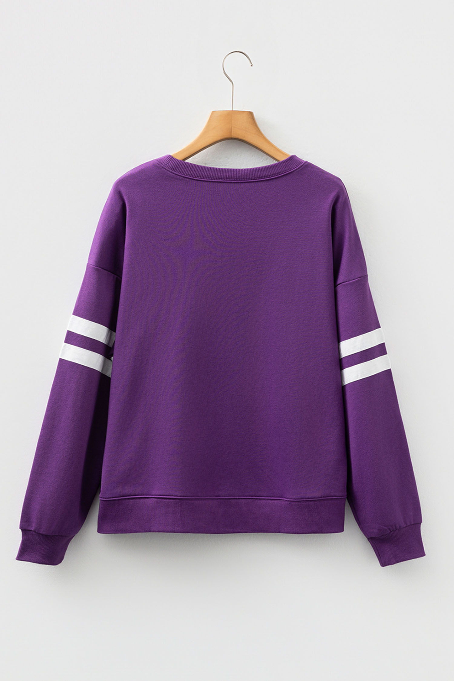 Black Sequin Mardi Crown Dropped Shoulder Varsity Sweatshirt