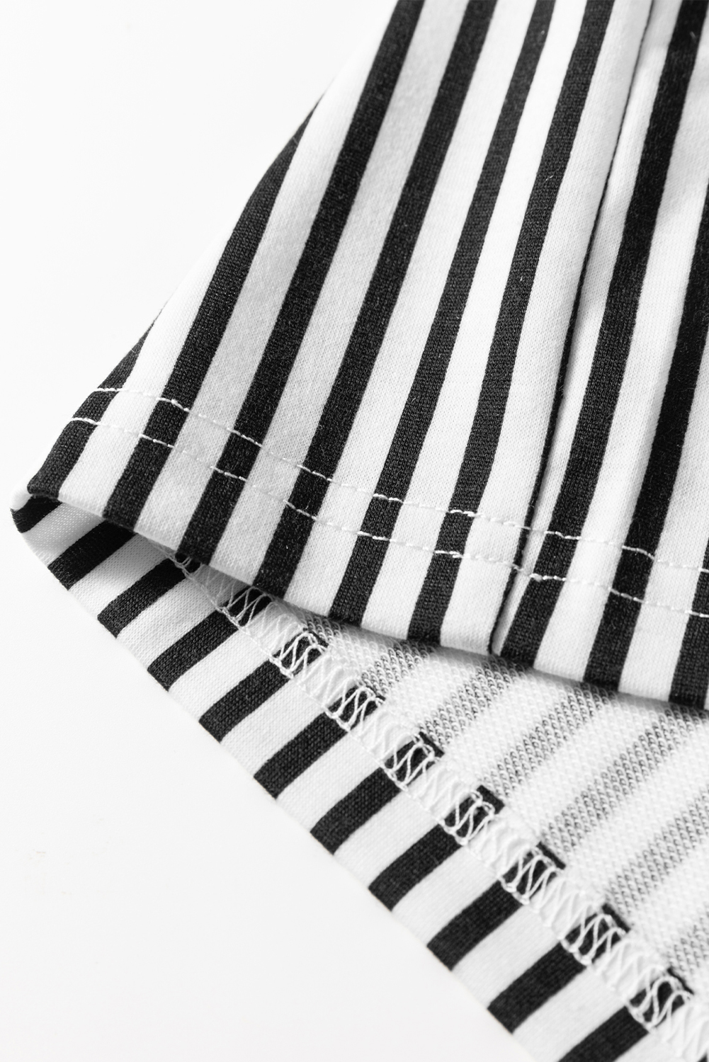 Brown Stripe Elastic High Waist Pocketed Loose Pants