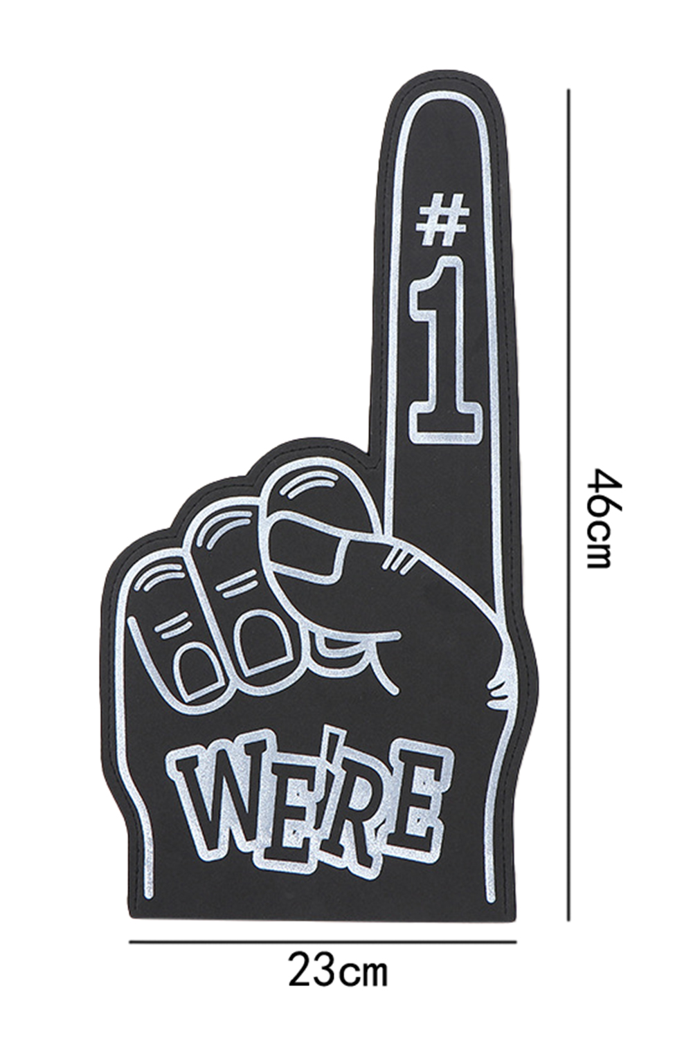 Black WE'RE NO.1 Game Day EVA Foam Cheering Gloves
