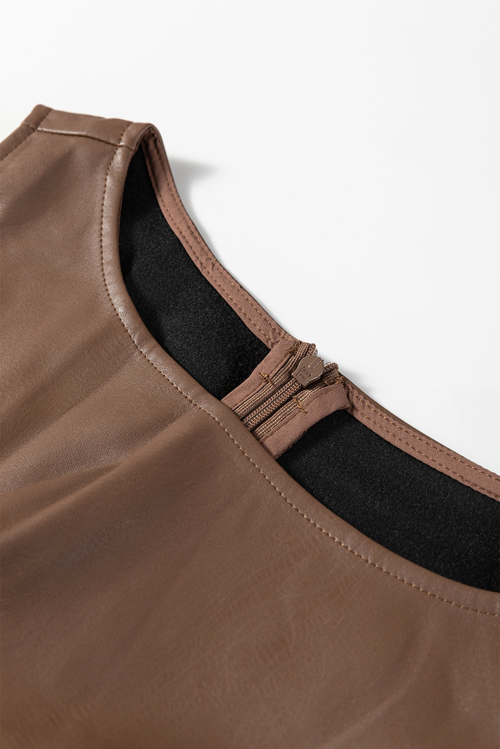 Wild Ginger  Vegan Leather Sleeveless Mini Dress