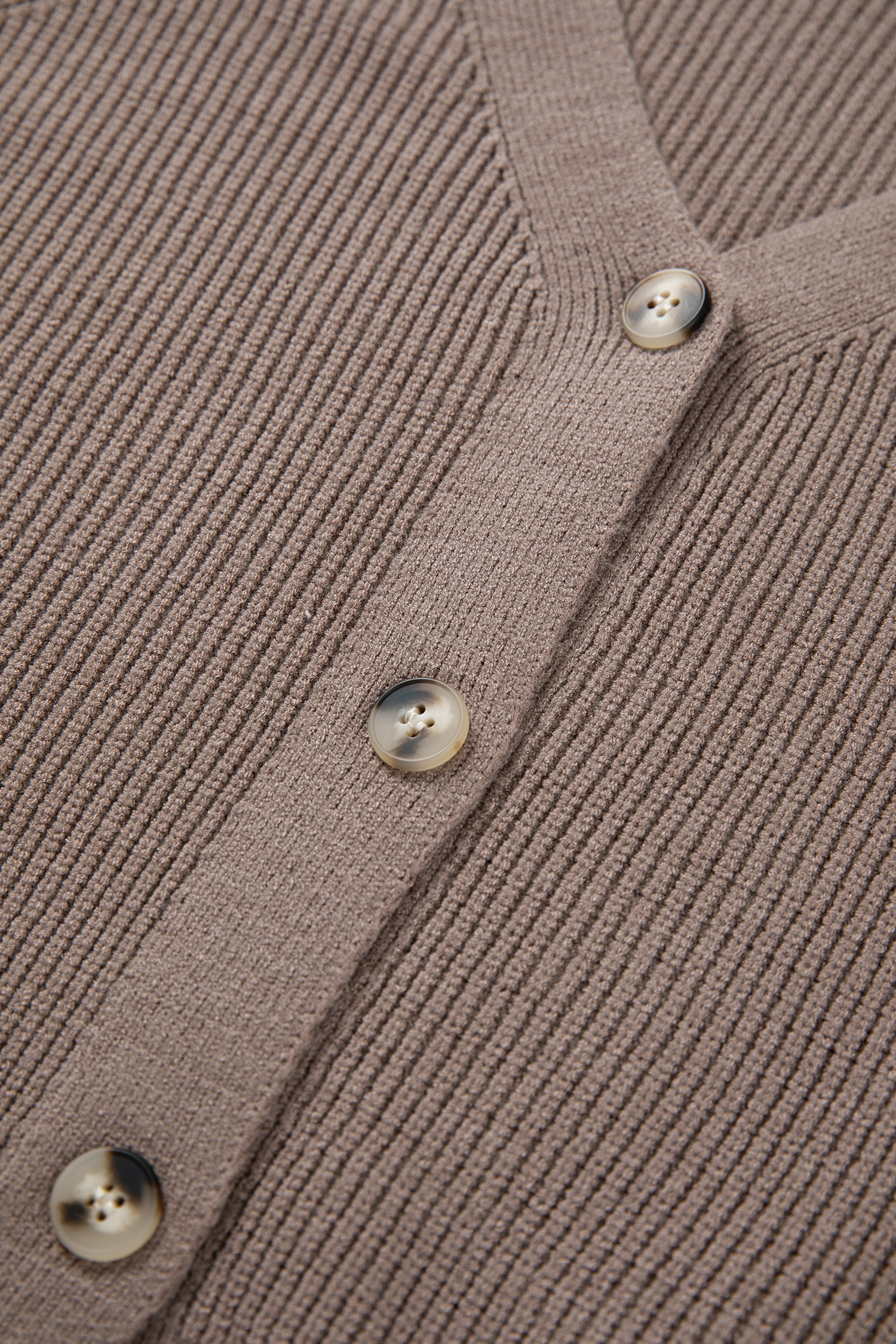 Light Pink Mixed Texture Knit Button V Neck Sweater Cardigan