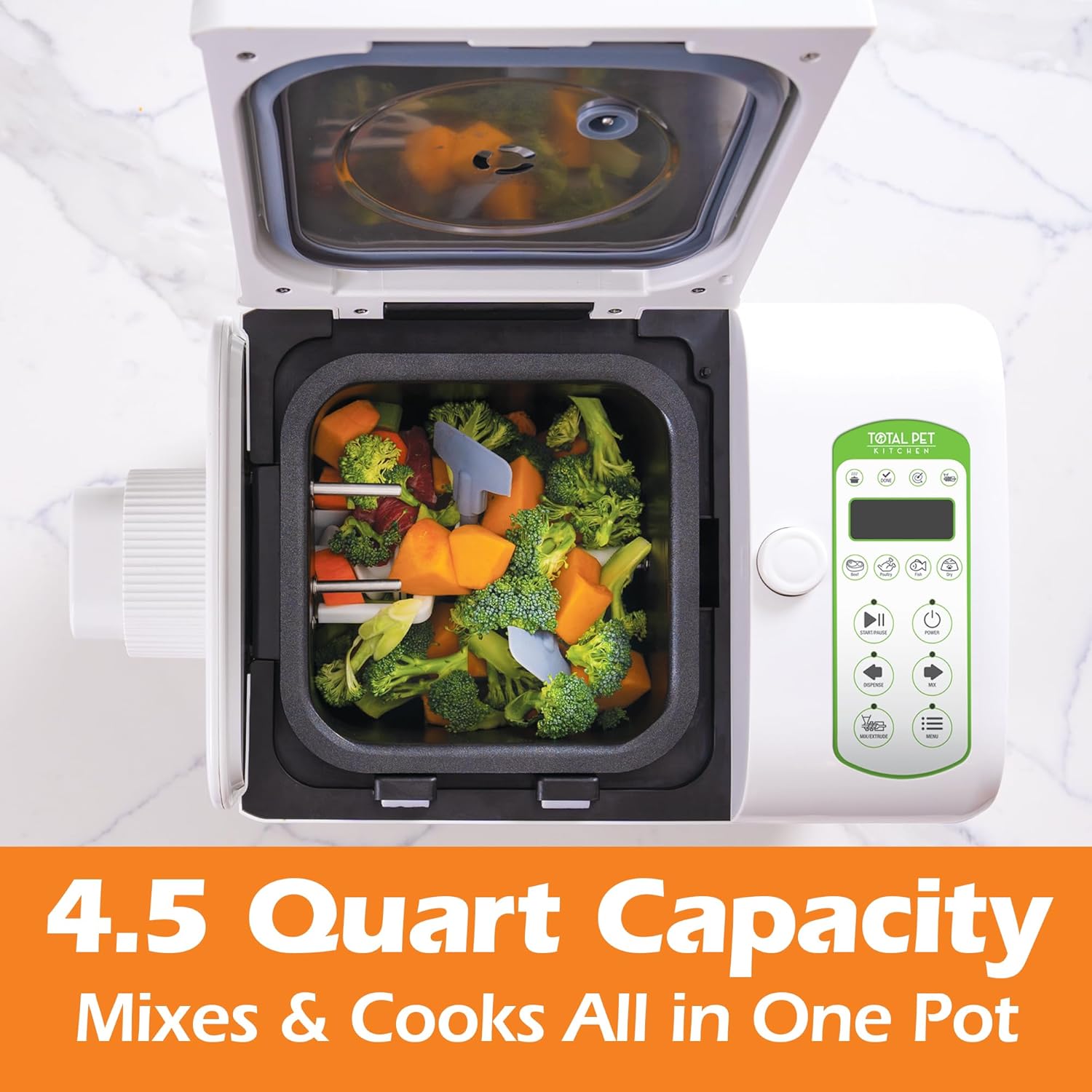 All-in-One Pet Food Maker Multicooker, 4.5 Quart, Mix & Dispense