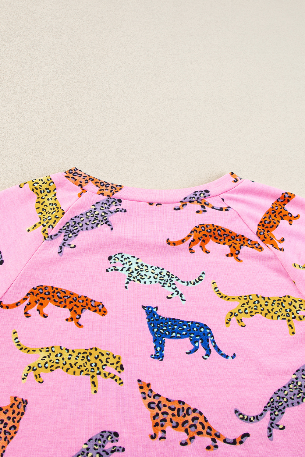Pink Cheetah Print Shirt and Pants Pajama Set