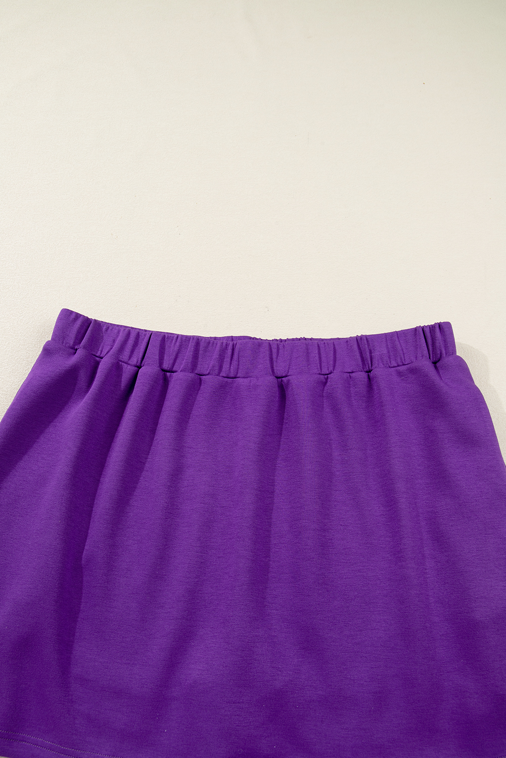 Dark Blue Half Zip Sporty Pullover Mini Skort 2pcs Outfit