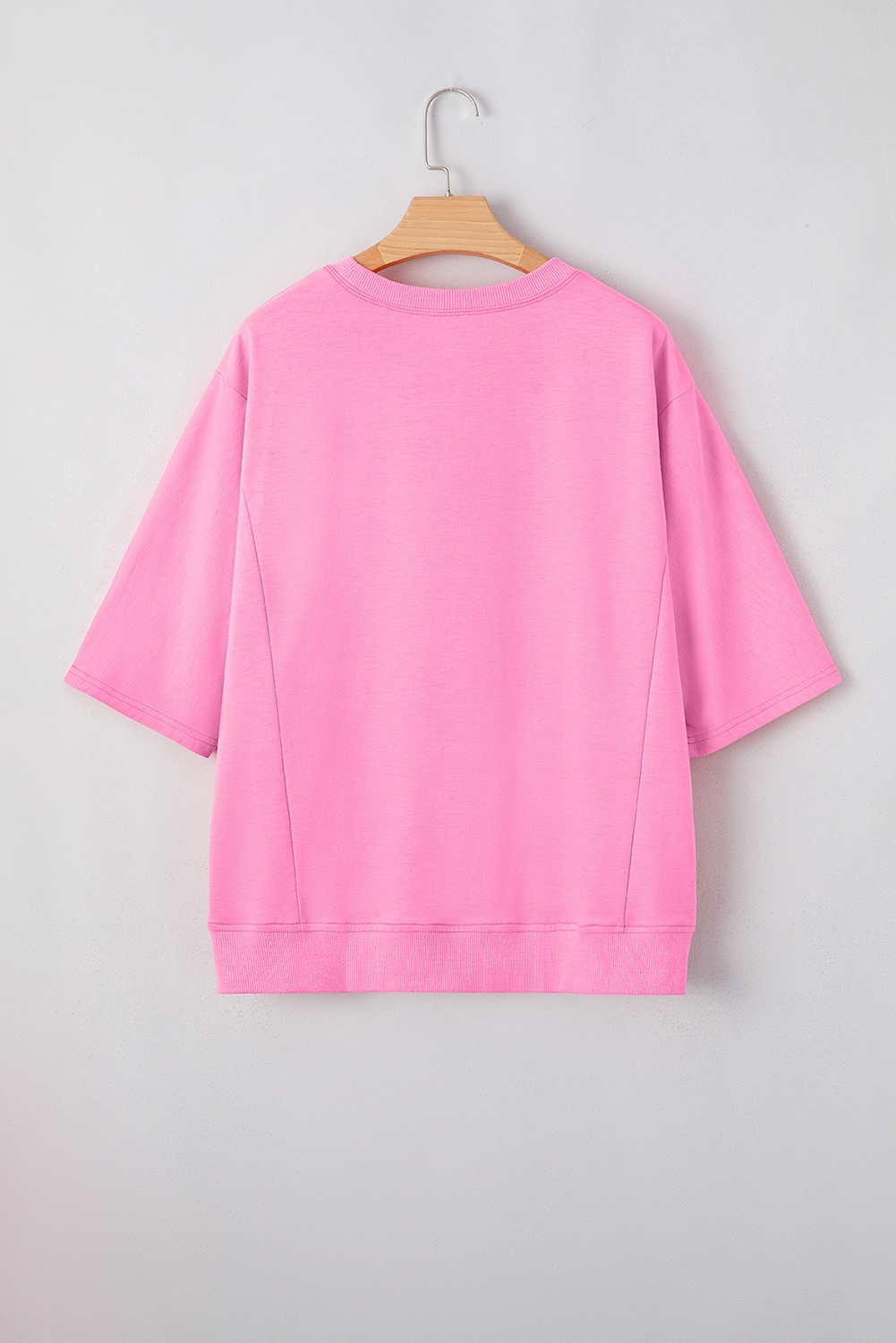 Pink Flower Patch Mineral Washed Terry Knit Cropped Wide Leg Pants