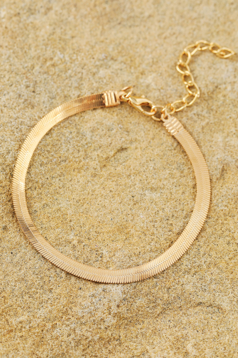 Gold Multi Layered Plated Adjustable Chain Bracelet Set