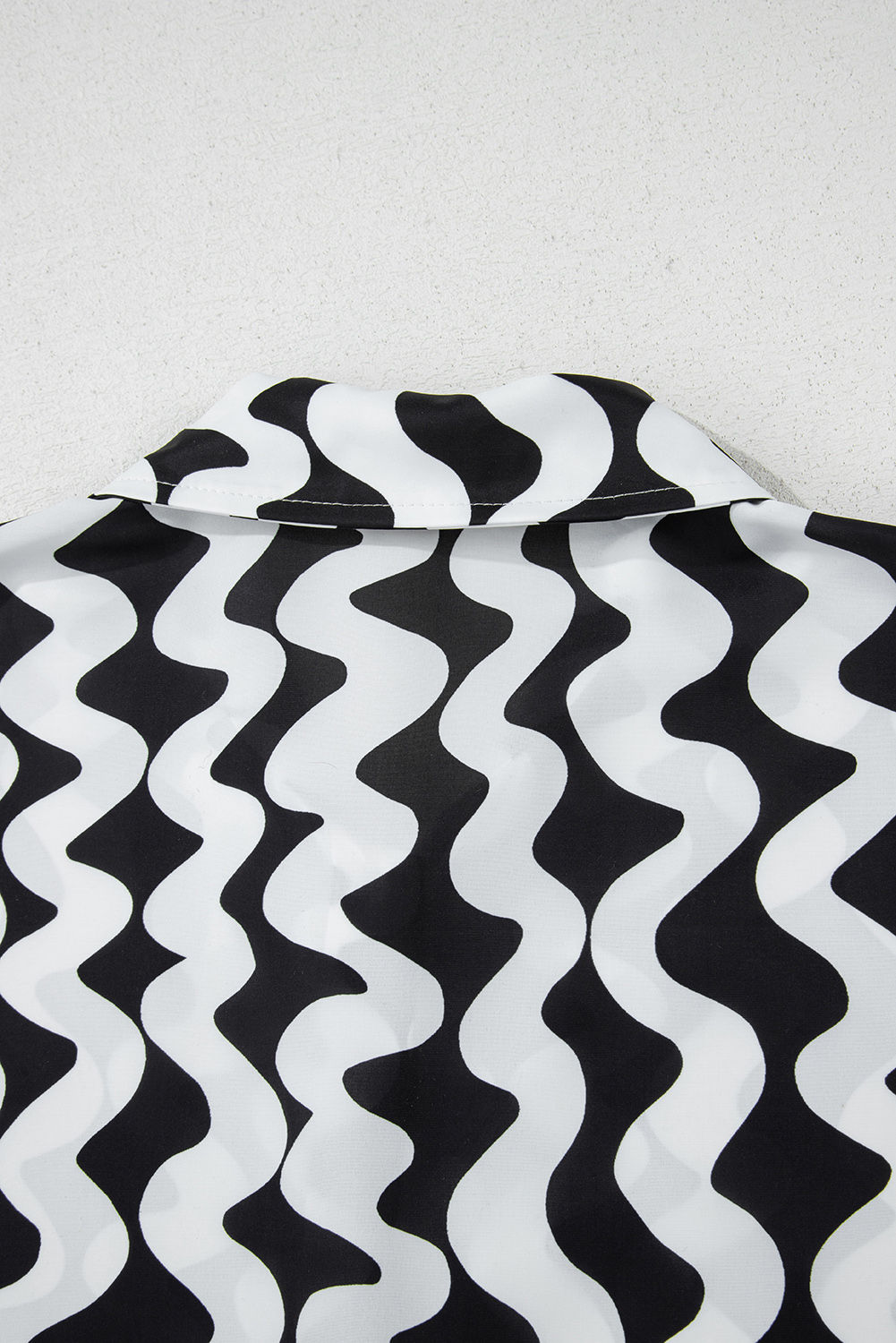 Black Stripe Bowknot Ricrac Print V Neck Low Back Cut One Piece Swimsuit