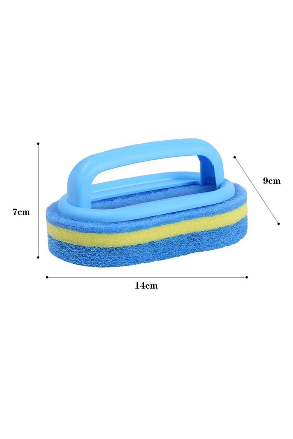 Sky Blue Multifunctional Sponge Clean Brush with Handle