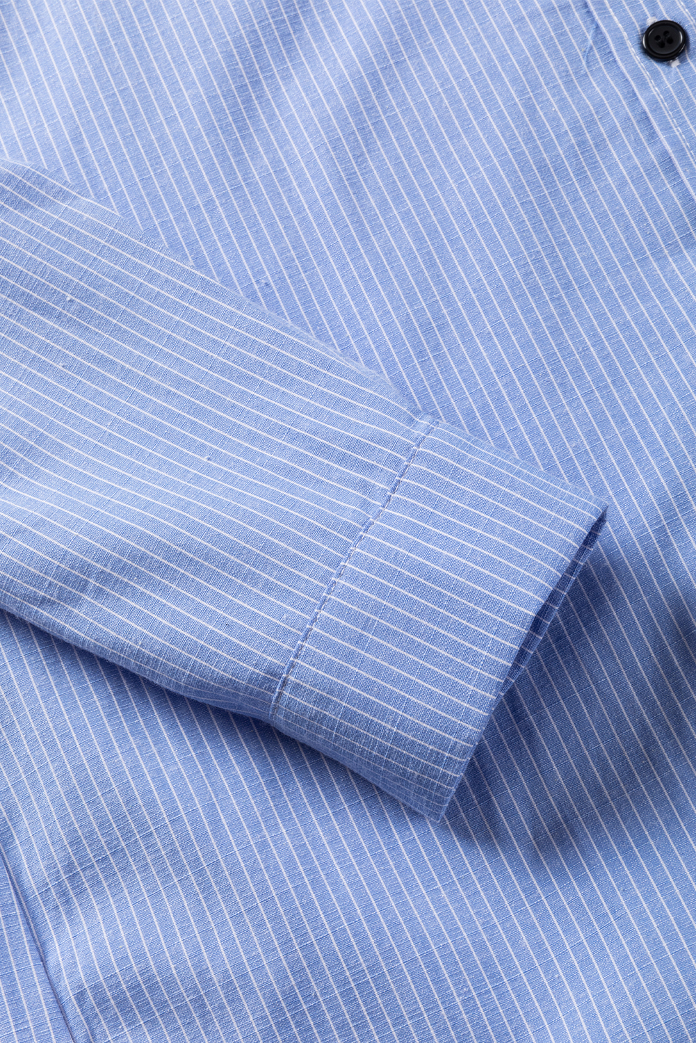 DEAR-LOVER Stripe Roll-tab Sleeve Pocketed Long Shirt
