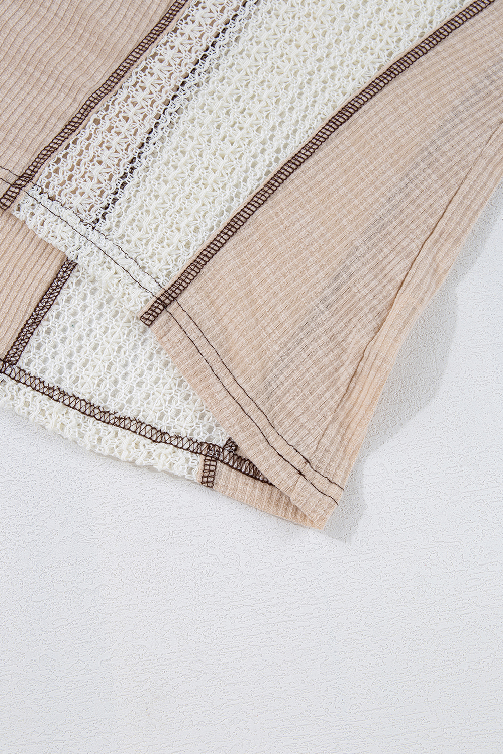 Grass Green Crochet Detail Exposed Seam High Low Loose Top