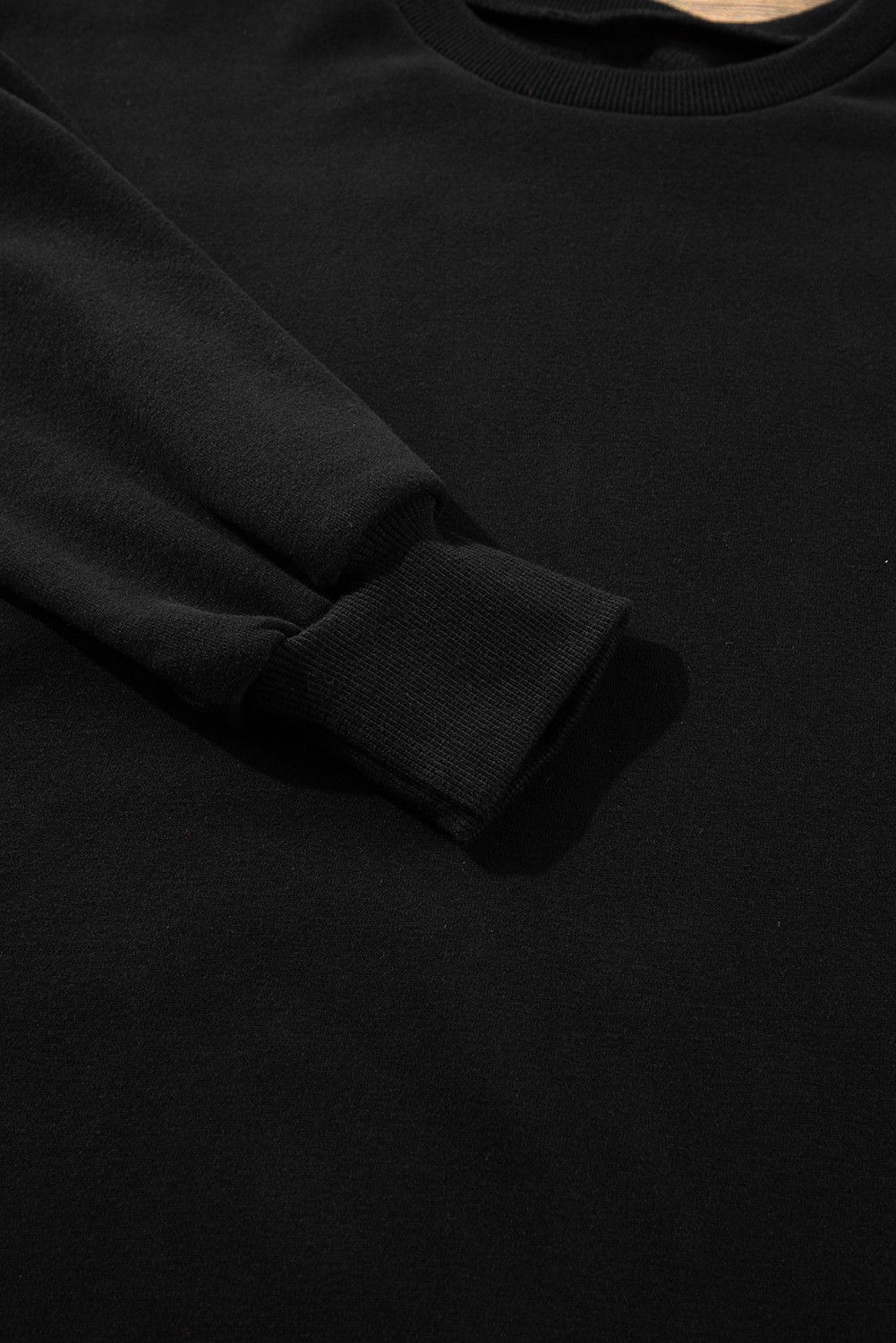 Grass Green Solid Fleece Lined Drop Shoulder High Low Sweatshirt
