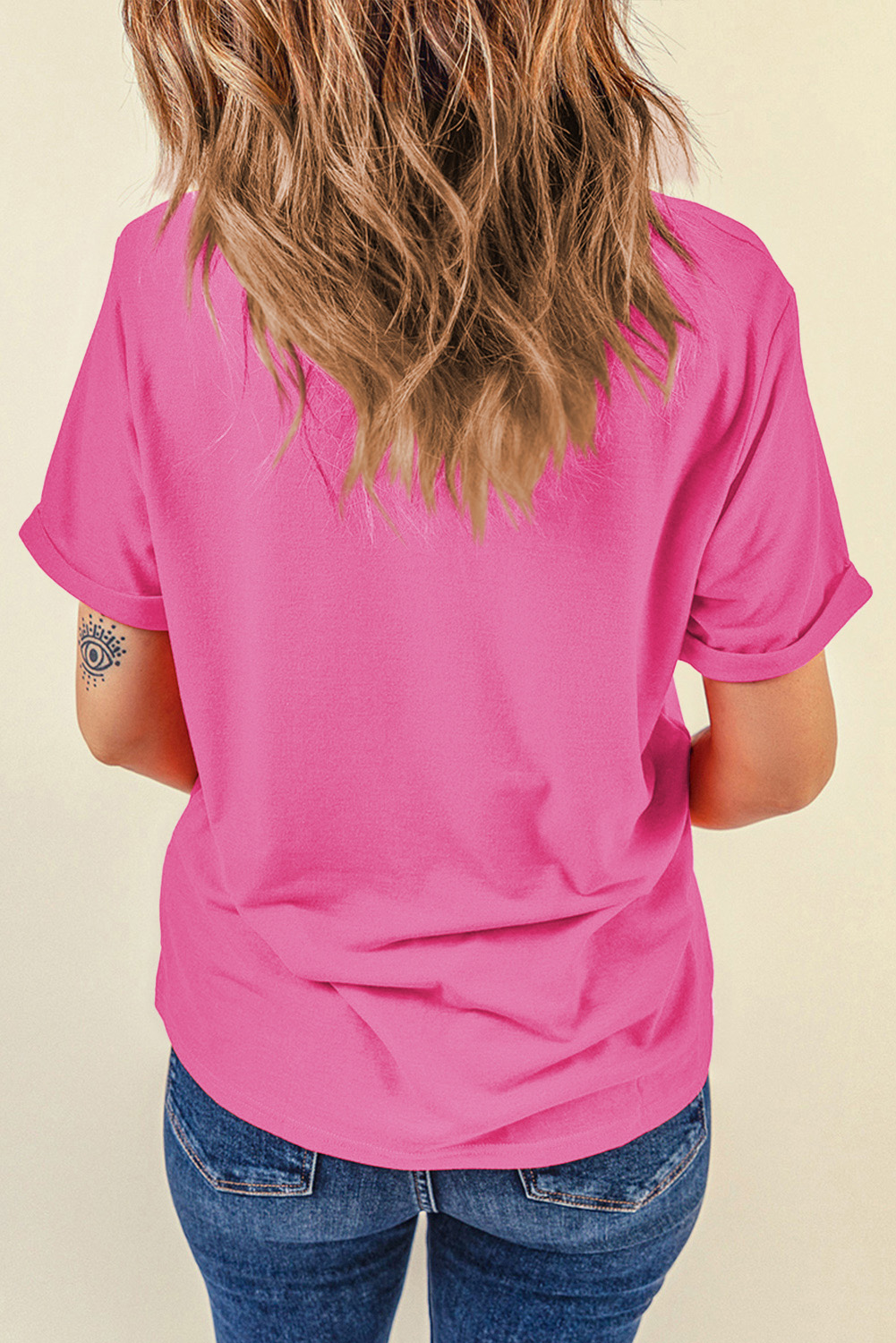 Sachet Pink Santa Claus Deliver Gifts Sequin Graphic Tee