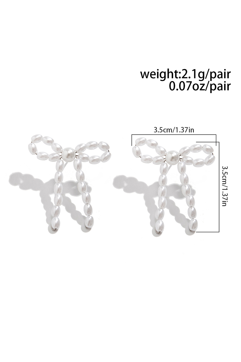 Gold Elegant Bow Design Plated Studded Earrings