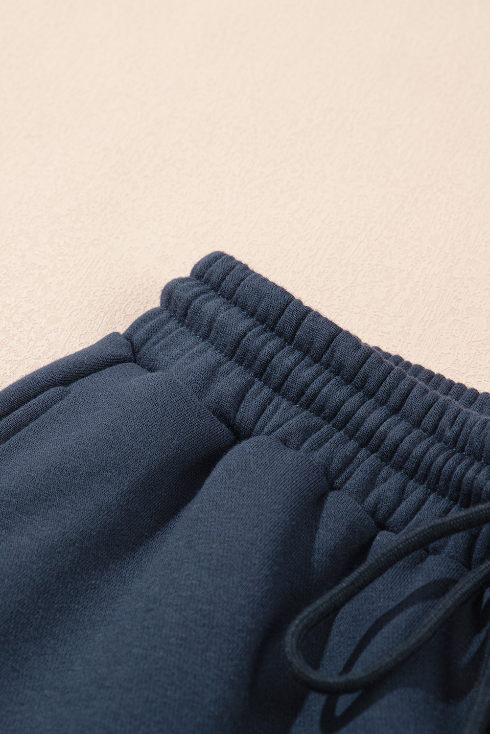 Black Drop Shoulder Loose Sweatshirt and Joggers Active Set