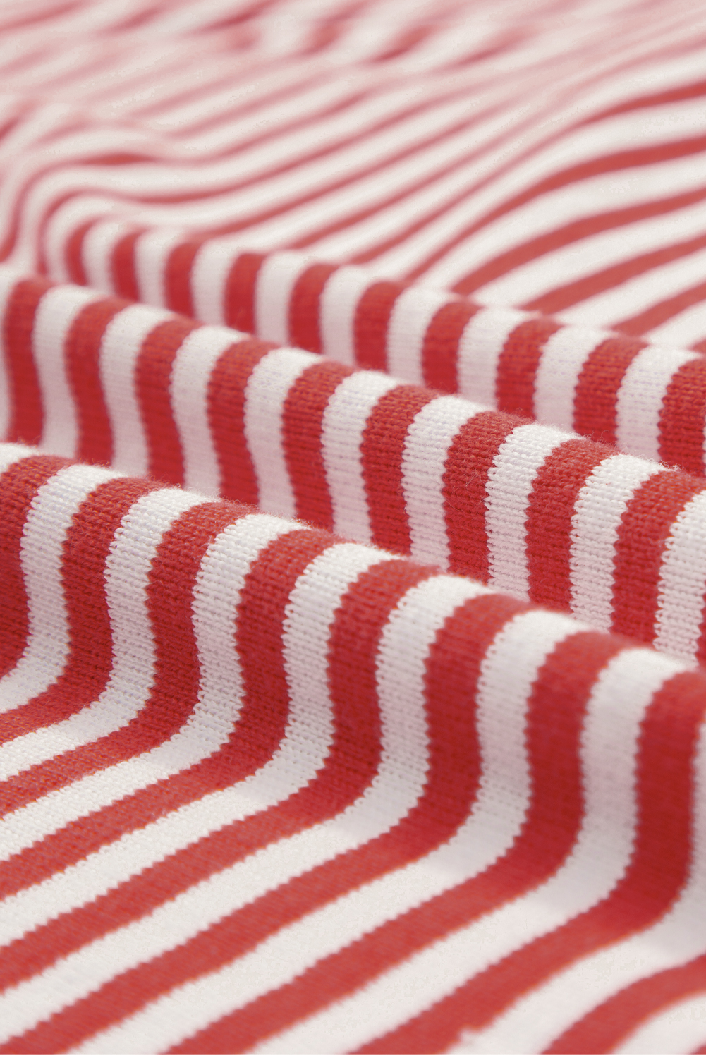 Fiery Red Striped Contrast Trimmed Drop Shoulder Sweater