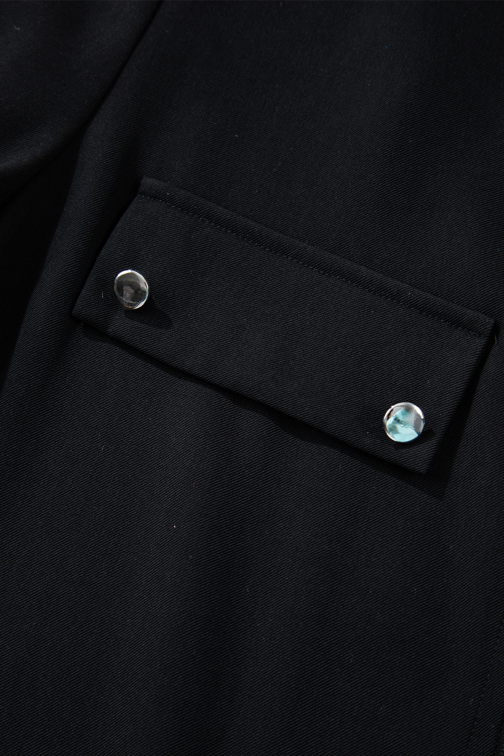 Red Dahlia Collar Tab Sleeve Zip Up Flap Detail Jacket