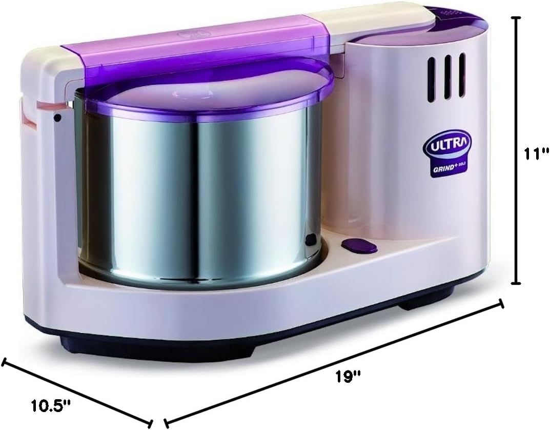 Ultra Grind+ Gold Wet Grinder 2L Atta Kneader 110V Tabletop