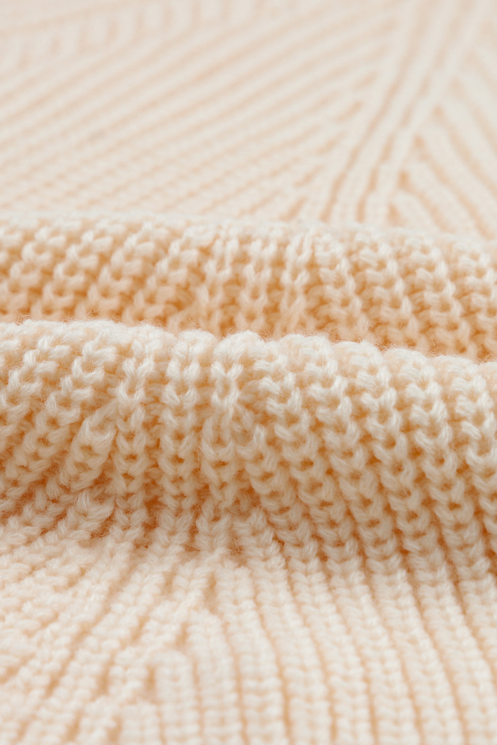 Black Hollow-out Puffy Sleeve Knit Sweater