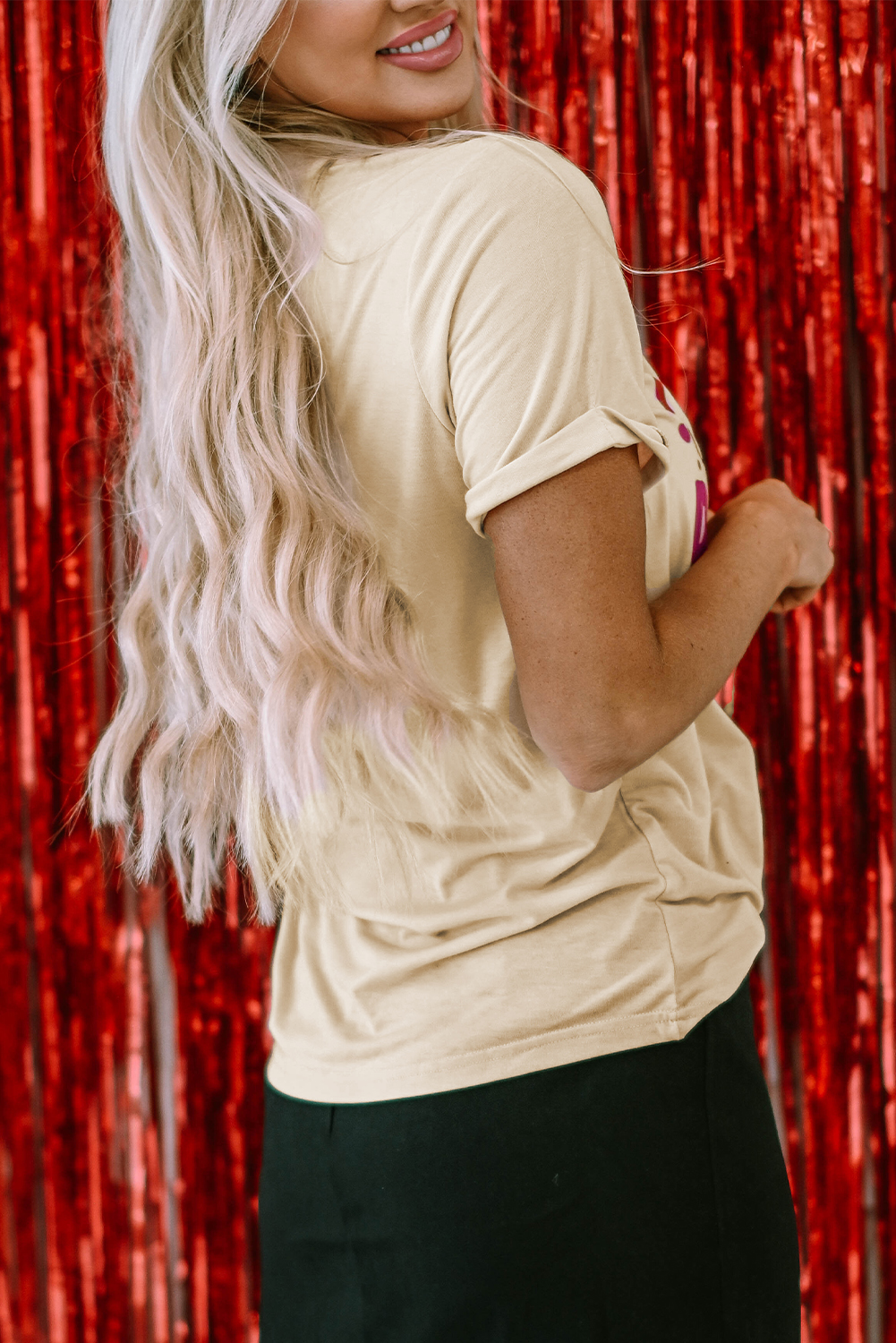 Khaki I'm Yours No Refunds Crew Neck Graphic Tee