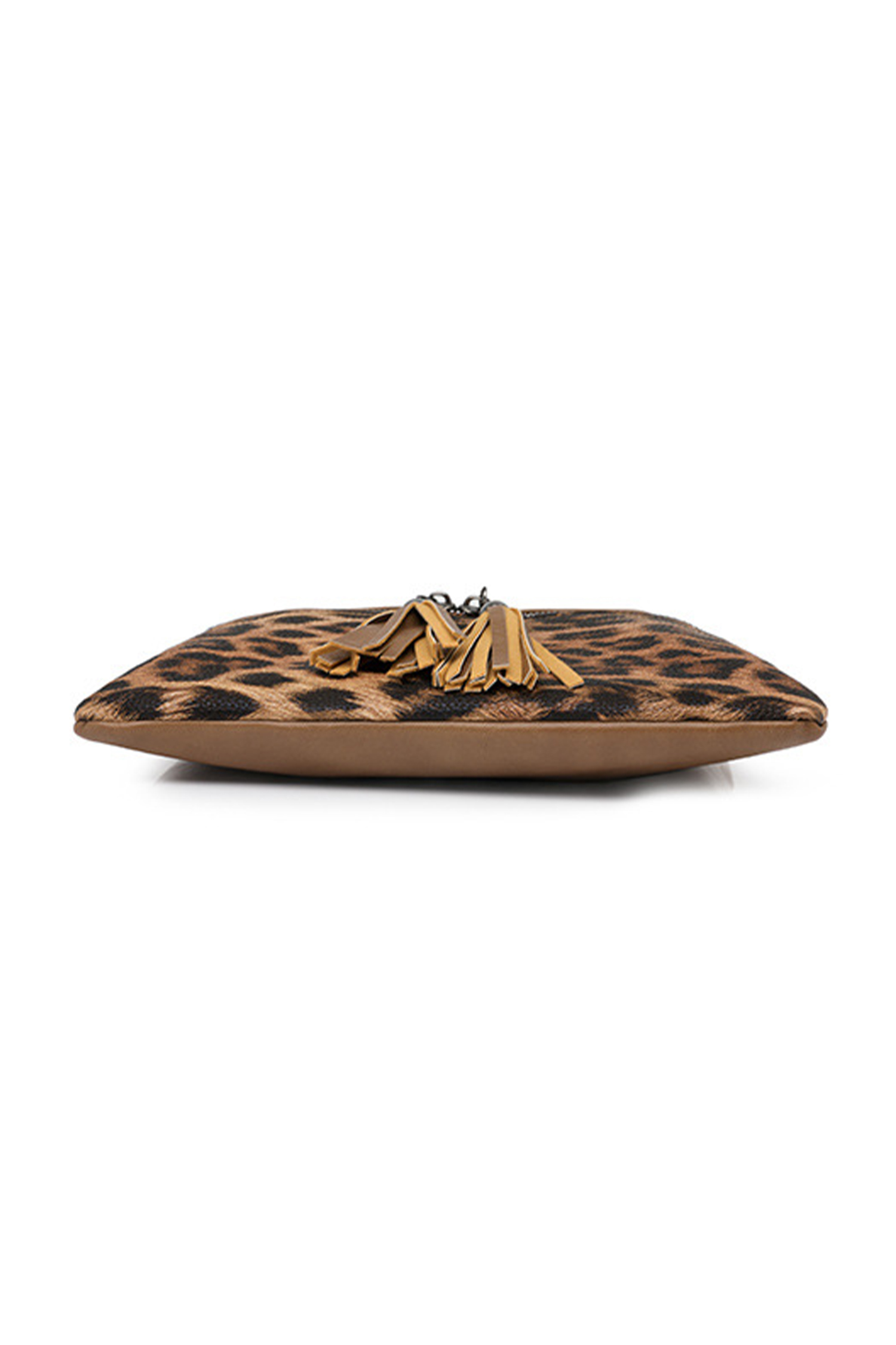 Coffee Leopard Contrast PU Leather Single Shoulder Mini Bag