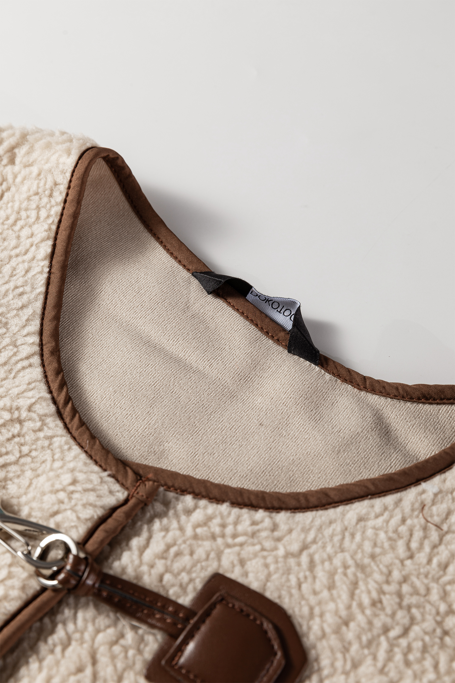 Apricot Toggle Button Teddy Coat