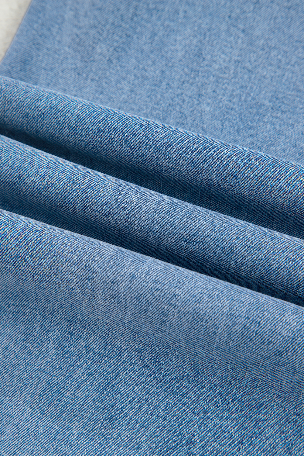 Beau Blue Western Washed Bow Knot Sash Wide Leg Jeans