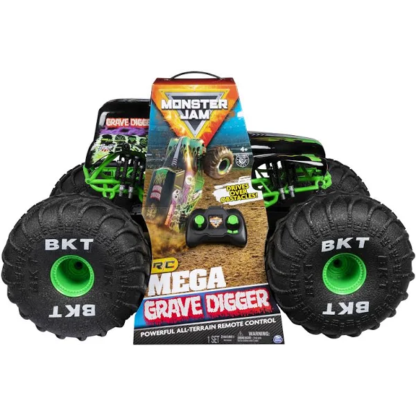 Monster Jam Mega Grave Digger Truck All Terrain Remote Control Monster 1:6