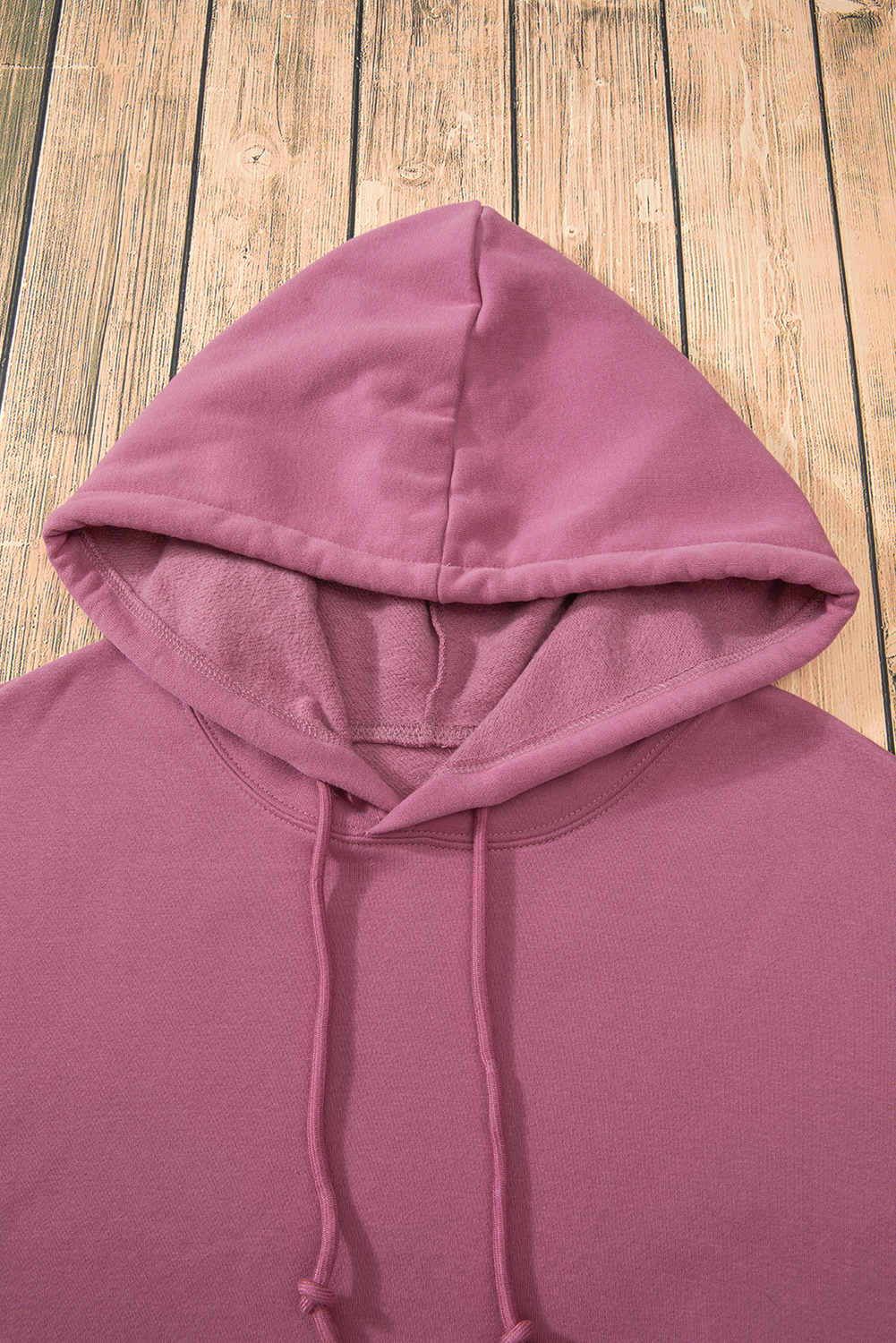 Valerian Fleece Lined Kangaroo Pocket Drawstring Chunky Hoodie