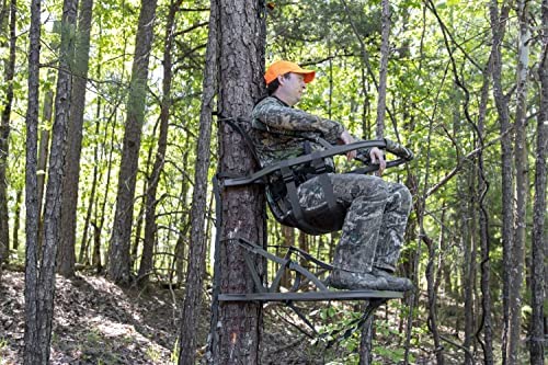 Summit Viper SD Climbing Treestand &ndash; Lightweight Aluminum, Foam Padded Seat, 300 lbs Capacity, Includes Safety Harness