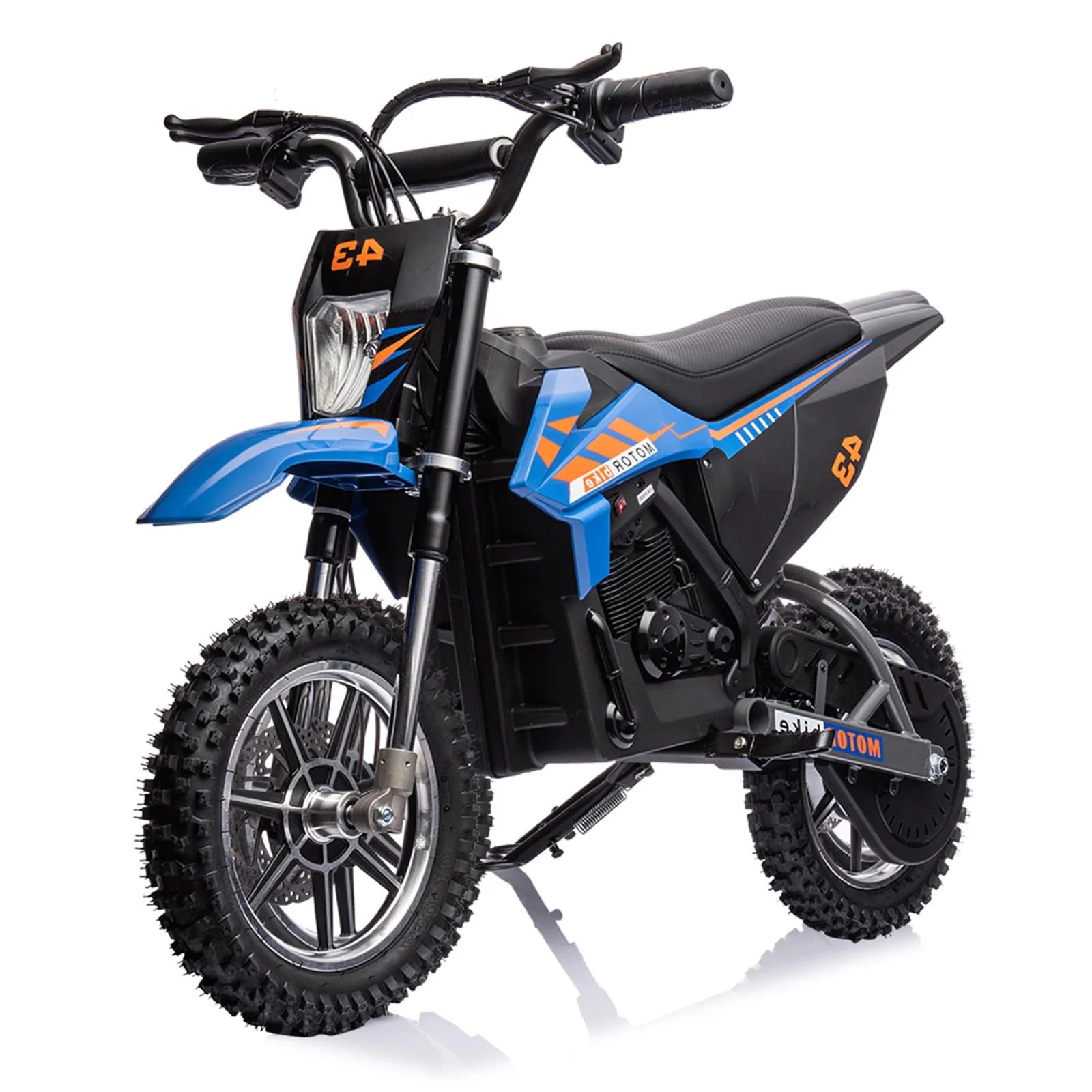 36V Kids Electric Dirt Bike, 36V, 350W, 15.5MPH, LED, 175lbs Max – Blue