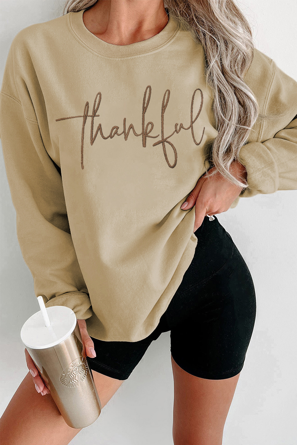 Parchment Shimmering Turkey Pattern Thanksgiving Holiday Sweatshirt