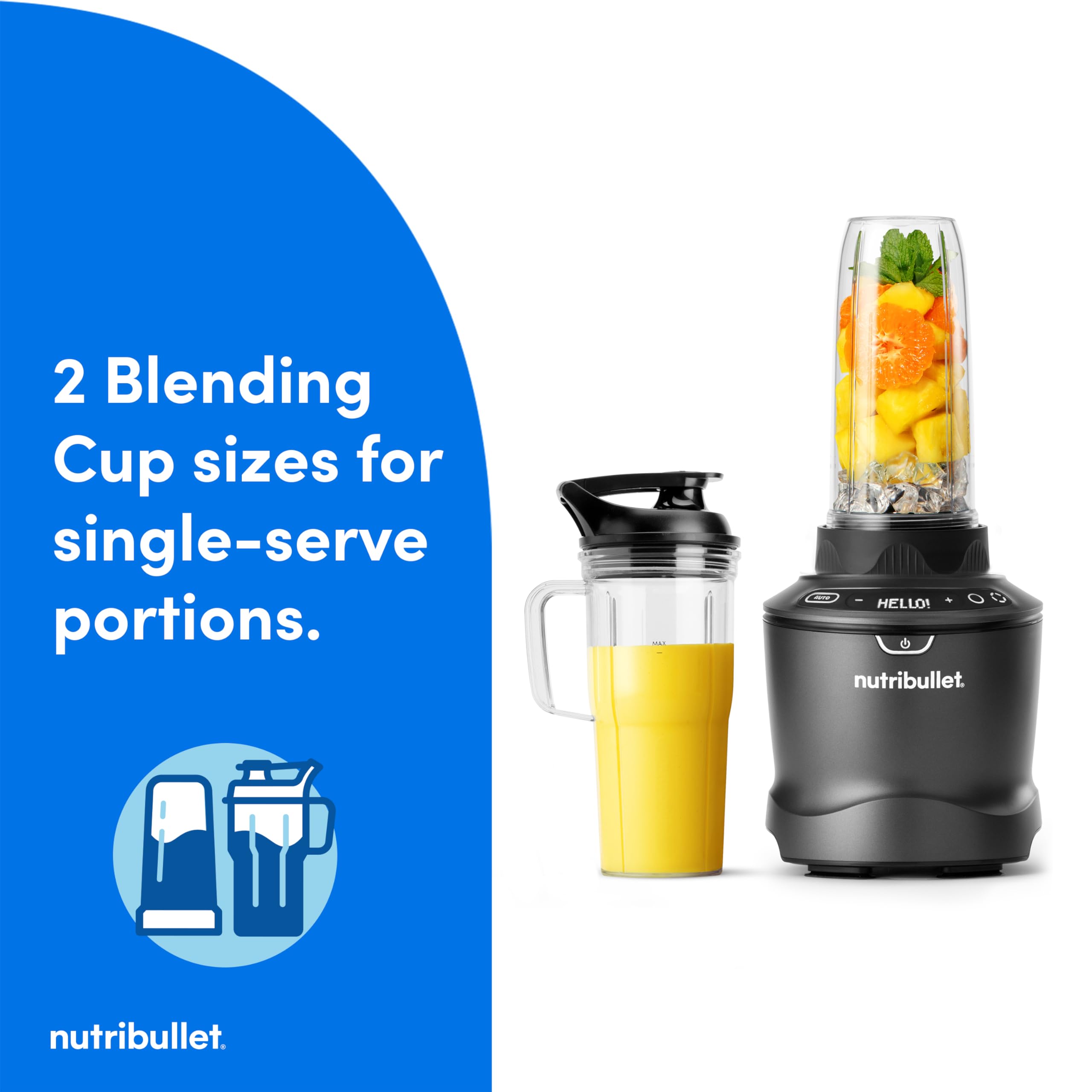 nutribullet SmartSense Blender Combo, 1400 Watt Gunmetal